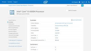 
                            7. Intel® Core™ i5-9300H Processor (8M Cache, up to 4.10 GHz ...