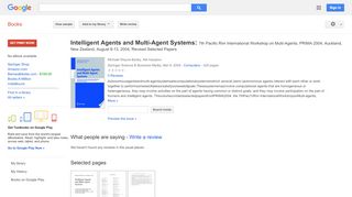 
                            8. Intelligent Agents and Multi-Agent Systems: 7th Pacific Rim ...