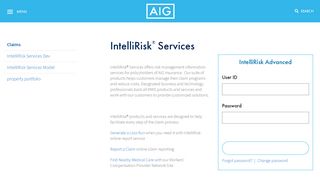 
                            6. IntelliRisk MODEL login - American International Group