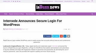 
                            8. Intercede Announces Secure Login For WordPress | Information ...