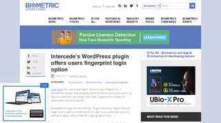 
                            5. Intercede's WordPress plugin offers users fingerprint login option ...