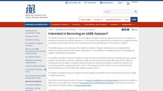 
                            1. Interested in Becoming an AABB Assessor?