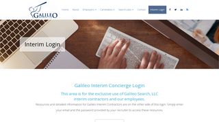 
                            5. Interim Login - Galileo Search