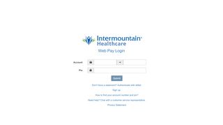 
                            1. Intermountain Healthcare Web Pay Portal