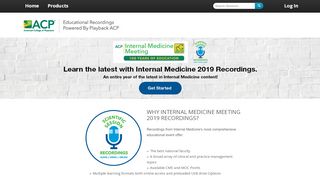 
                            4. Internal Medicine Meeting 2019 Recordings | ACP | ACP