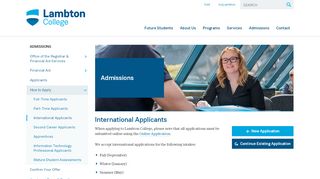 
                            3. International Applicants | Lambton College