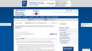 
                            2. International Association for the Study of Lung Cancer (IASLC ...