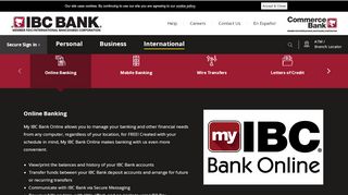 
                            2. International Banking | IBC Bank Online