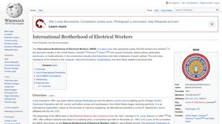 
                            9. International Brotherhood of Electrical Workers - …