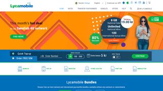 
                            1. International Call, Pay As You Go, SIM Only ... - Lycamobile