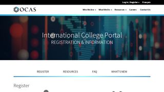 
                            1. International College Portal - More Info | OCAS