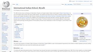 
                            2. International Indian School, Riyadh - Wikipedia