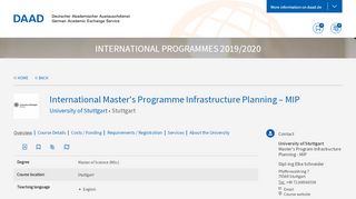 
                            8. International Master's Programme Infrastructure Planning – MIP