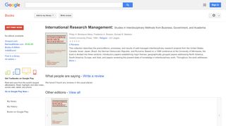 
                            4. International Research Management: Studies in ...