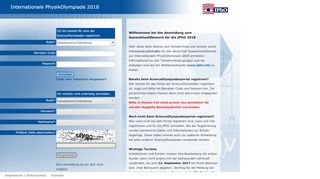 
                            6. Internationale PhysikOlympiade 2018 - scienceolympiaden.de