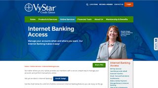 
                            1. Internet Banking Access | VyStar Credit Union