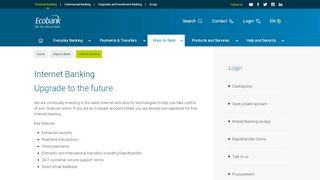 
                            4. Internet Banking - Ecobank