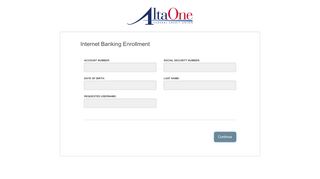 
                            9. Internet Banking Enrollment - AltaOne Federal Credit Union