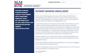 
                            4. Internet Banking Enrollment | Merchants and Marine Bank