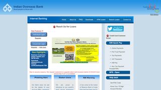 
                            2. Internet Banking - Indian Overseas Bank