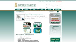 
                            5. Internet Banking - Institution for Savings