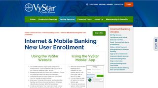
                            2. Internet & Mobile Banking New User Enrollment | VyStar ...