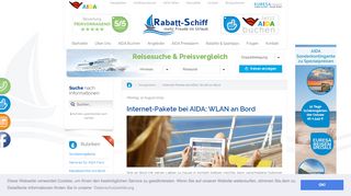 
                            2. Internet-Pakete bei AIDA: WLAN an Bord - Rabatt-Schiff