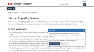 
                            1. Internet reporting service - Canada.ca