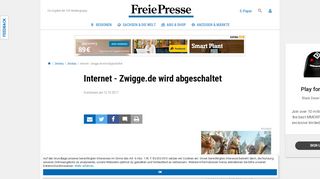 
                            4. Internet - Zwigge.de wird abgeschaltet | Freie Presse - Zwickau
