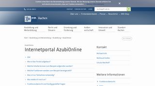 
                            4. Internetportal AzubiOnline - IHK Aachen