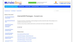 
                            5. Internet/Wifi Packages - Cunard Line – CruiseDirect.com