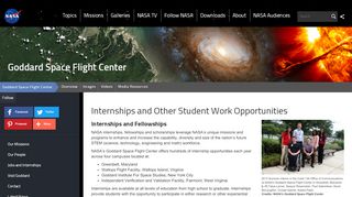 
                            3. Internships and Other Student Work Opportunities | NASA