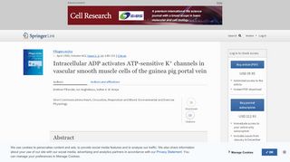 
                            9. Intracellular ADP activates ATP-sensitive K+ channels in ...