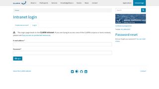 
                            6. Intranet login | CLARIN ERIC