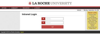 
                            3. Intranet Login - La Roche Intranet - La Roche University