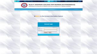 
                            1. Intranet Login - M.O.P. Vaishnav College for Women