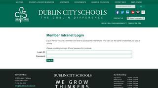
                            5. Intranet Login Page - Dublin City Schools