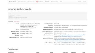 
                            4. intranet.katho-nrw.de · SSL-Tools