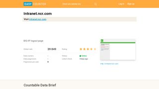 
                            5. Intranet.ncr.com: BIG-IP logout page