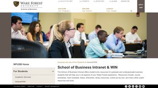 
                            1. Intranet/WIN | Wake Forest University School of Business