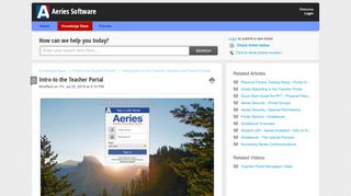 
                            6. Intro to the Teacher Portal : Aeries Software