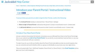 
                            3. Introduce your Parent Portal / Instructional Video | Jackrabbit ...