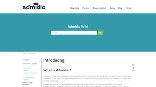 
                            3. Introducing [Admidio-Wiki]