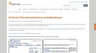 
                            3. Introducing All Savers Plan Administered by UnitedHealthcare