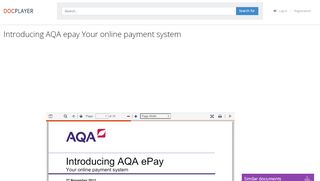 
                            2. Introducing AQA epay Your online payment system - PDF