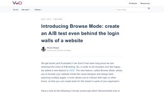 
                            9. Introducing Browse Mode: create an A/B test even ... - VWO