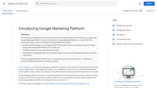 
                            2. Introducing Google Marketing Platform - Display & Video 360 Help