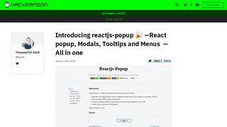 
                            4. Introducing reactjs-popup —React popup, Modals, Tooltips and ...