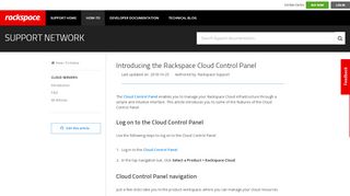 
                            4. Introducing the Rackspace Cloud Control Panel