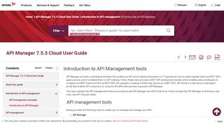 
                            8. Introduction to API Management tools - Documentation - Axway